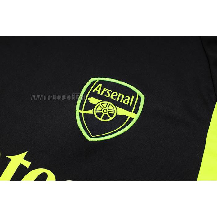Tuta da Track del Arsenal Manga Corta 2023-2024 Nero - Pantalon Corto